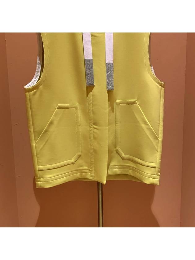 Zip-Up Hoodie Vest Yellow - FABIANA FILIPPI - BALAAN 4