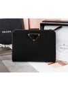 Women's Tessuto Half Wallet Black - PRADA - BALAAN 2