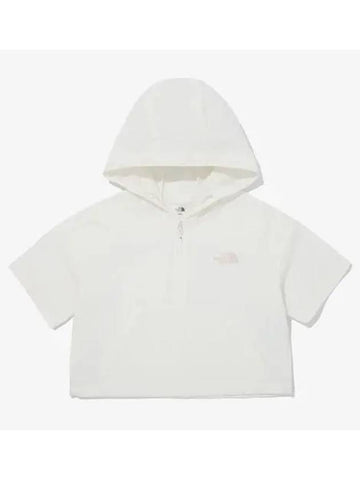 The North Face NM5QQ30K White Label Women s Ice Run Short Sleeve Hoodie Anorak - THE NORTH FACE - BALAAN 1