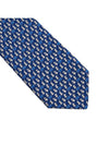 Rabbit Print Silk Tie Blue - SALVATORE FERRAGAMO - BALAAN 6