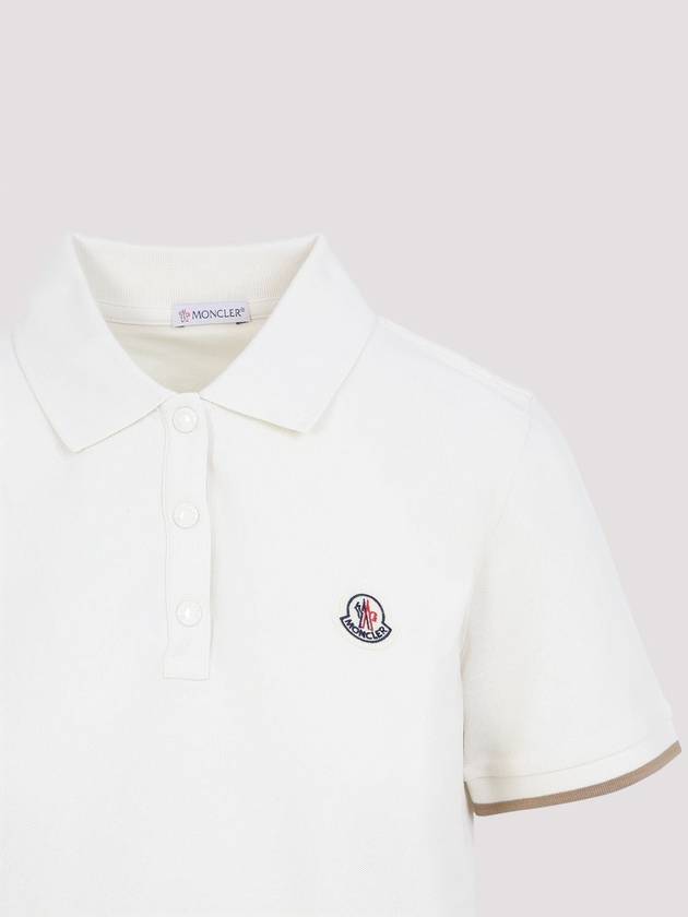 Logo Patch Cotton PK Shirt White - MONCLER - BALAAN 4