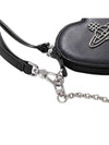 ORB Heart Chain Leather Cross Bag Black - VIVIENNE WESTWOOD - BALAAN 5