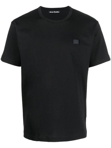 Face Logo Crew Neck Short Sleeve T-Shirt Black - ACNE STUDIOS - BALAAN 1