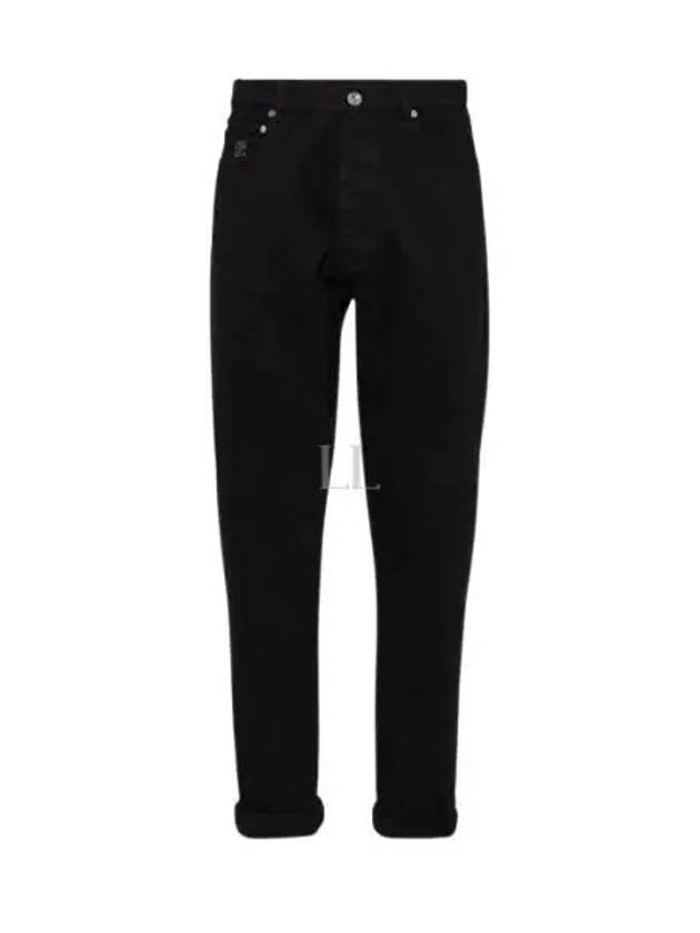 Ripped Straight-Leg Jeans Black - BRUNELLO CUCINELLI - BALAAN 2