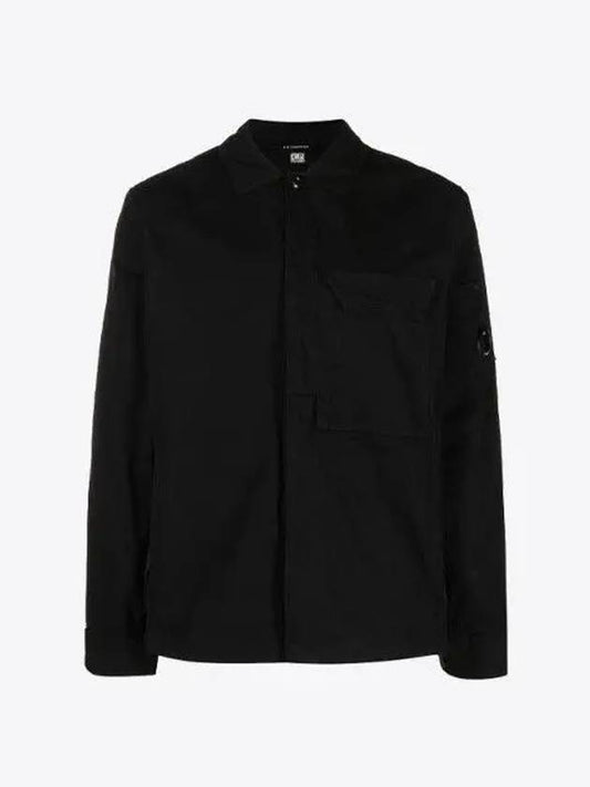 Lens Waffen Pocket Long Sleeve Shirt Black - CP COMPANY - BALAAN 2