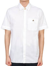 Men's Logo Classic Short Sleeve Shirt White - VIVIENNE WESTWOOD - BALAAN 2