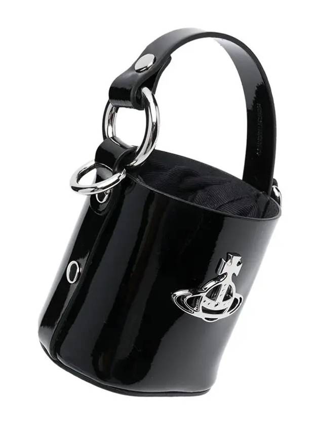 Daisy High Shine Mini Bucket Bag Black - VIVIENNE WESTWOOD - BALAAN 4