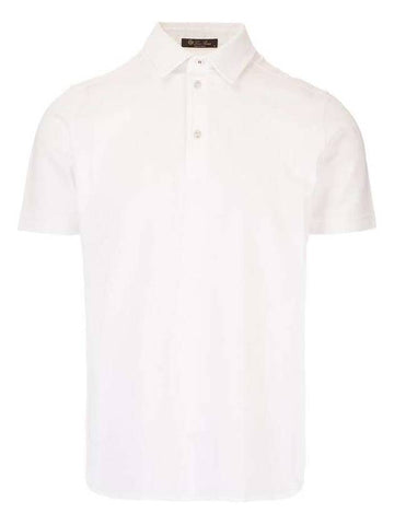 Cotton Polo Shirt White - LORO PIANA - BALAAN 1