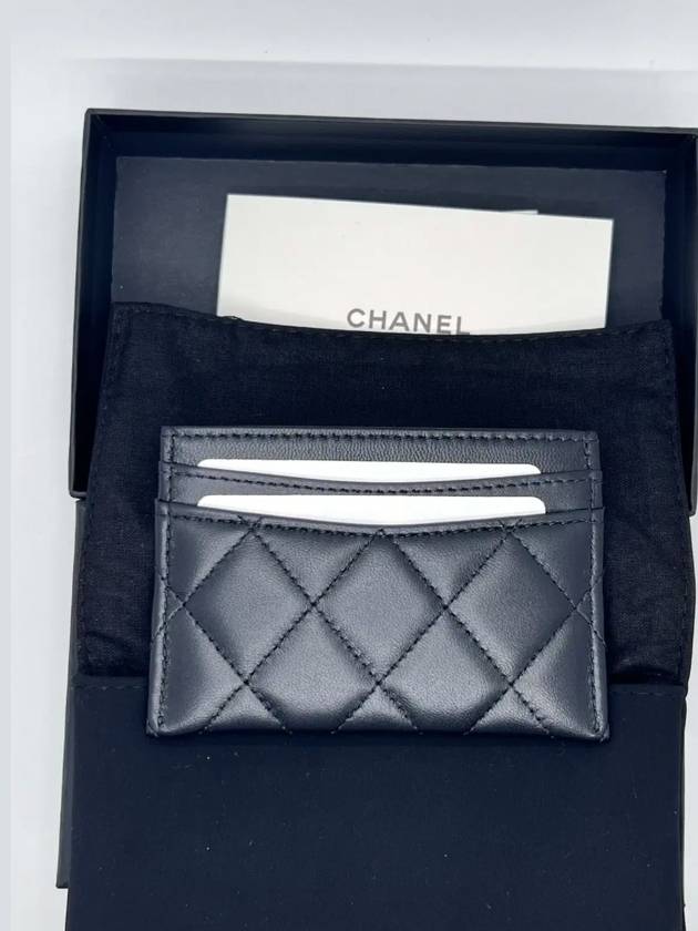 Classic Gold CC Logo Lambskin Card Holder Black - CHANEL - BALAAN 3