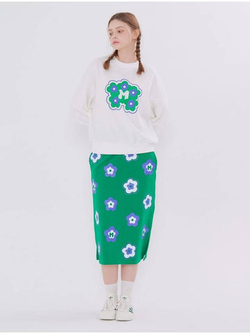 Flower H Line Skirt Green - METAPHER - BALAAN 1