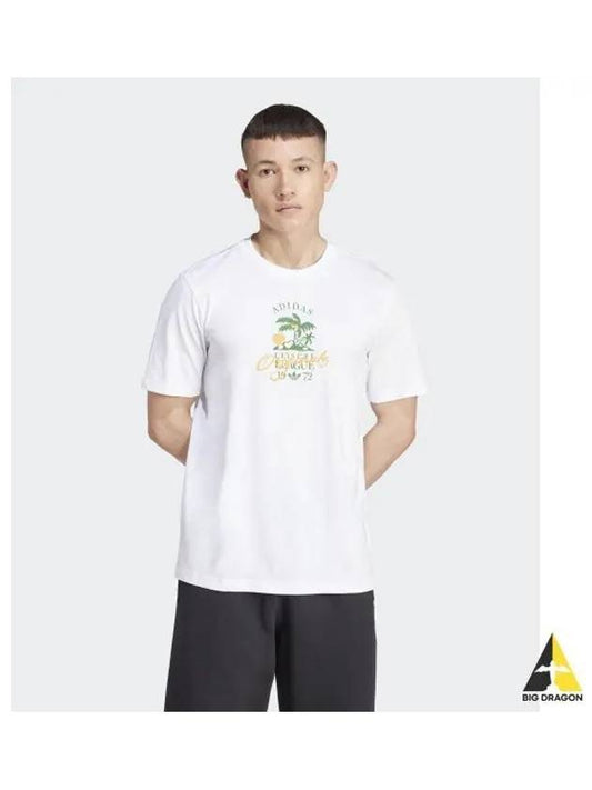 adidas Leisure Logo Tee White JD6341 - ADIDAS - BALAAN 1