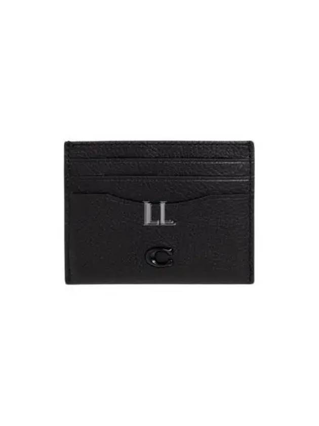 Logo Leather Card Wallet Black - COACH - BALAAN 2