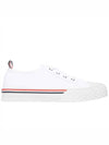 Striped Trim Lace-up Low Top Sneakers White - THOM BROWNE - BALAAN 2