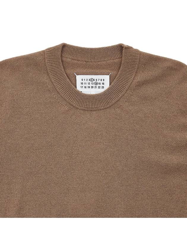 Crew Neck Cashmere Knit Top Brown - MAISON MARGIELA - BALAAN 4