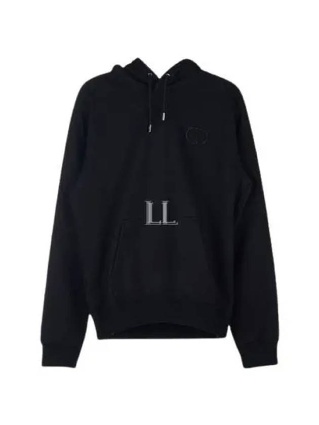 Cd Icon Embroidered Cotton Hoodie Black - DIOR - BALAAN 2