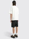 Waffen Patch Flap Pocket Cargo Shorts Black - STONE ISLAND - BALAAN.