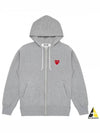 Play Women's Heart Logo Patch Hooded Zip Up P1 T249 1 Gray - COMME DES GARCONS - BALAAN 2