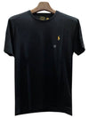 Embroidered Pony Logo Cotton Short Sleeve T-Shirt Black - POLO RALPH LAUREN - BALAAN 3