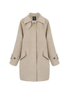 Mars wool hidden button half coat milk beige MARS12MB - RAMUSTUDIO - BALAAN 1