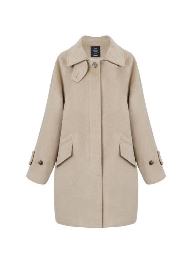 Mars wool hidden button half coat milk beige MARS12MB - RAMUSTUDIO - BALAAN 1