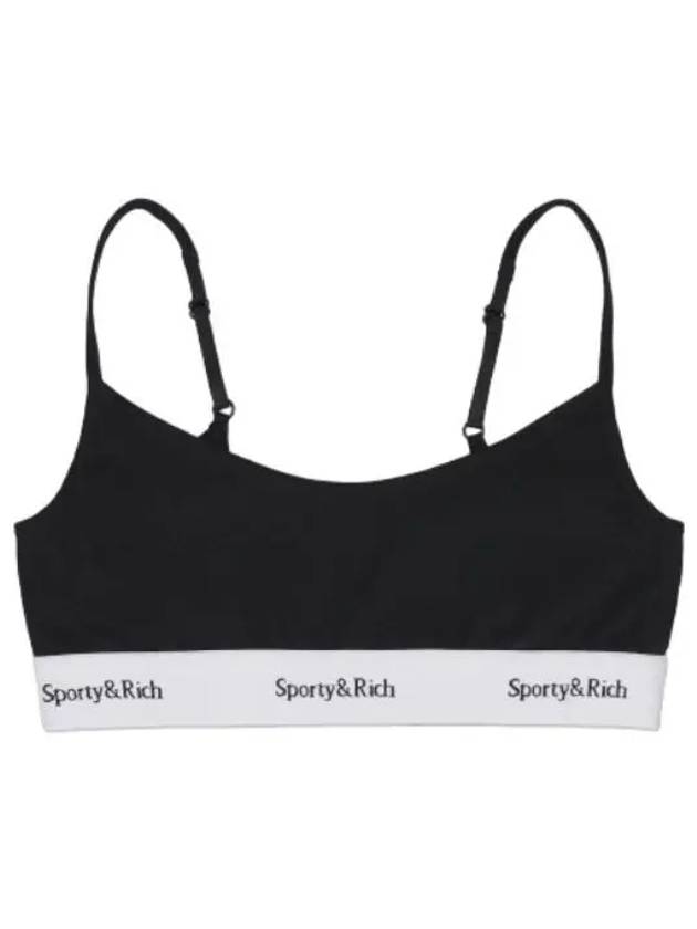 Serif Logo Bra Black - SPORTY & RICH - BALAAN 1