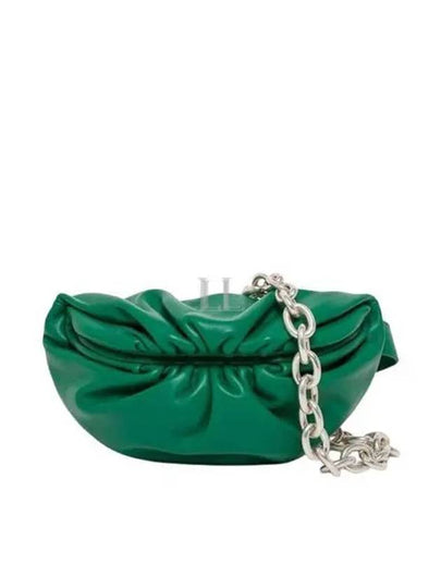 Chain Leather Belt Bag Green - BOTTEGA VENETA - BALAAN 2