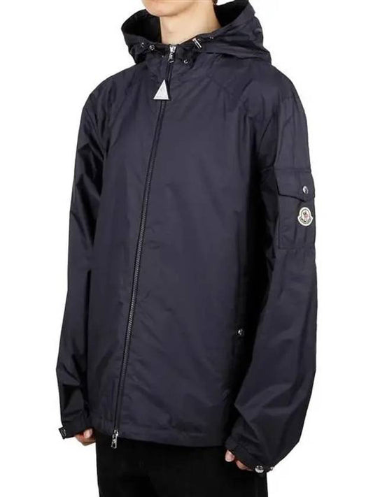 Etiache Rain Hooded Zip Up Blue - MONCLER - BALAAN 2