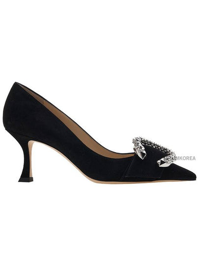 Women s Crystal Buckle Pumps Heel MELVA 70 UCB BLACK - JIMMY CHOO - BALAAN 2