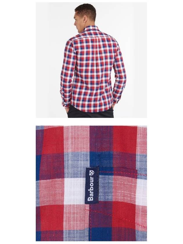 Men's Gingham 25 Long Sleeve Shirt Red - BARBOUR - BALAAN 6