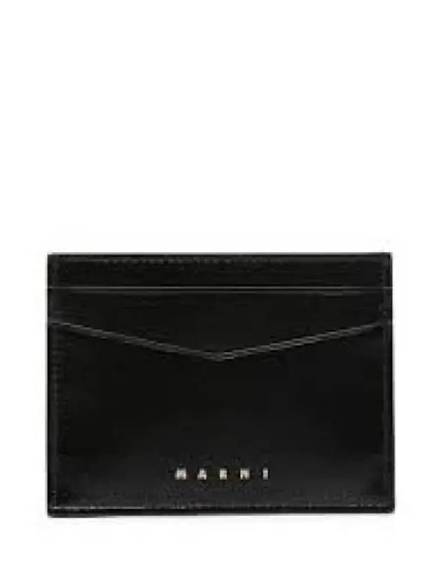 Debossed Logo Card Wallet Black - MARNI - BALAAN 2