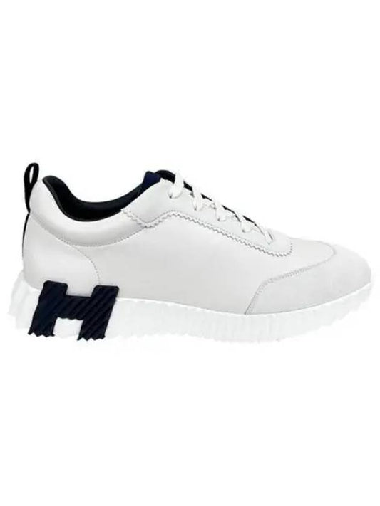 H221898Z H91 Bouncing Velor Goatskin Sneakers Blanc Men s Shoes TEO 270872 - HERMES - BALAAN 1