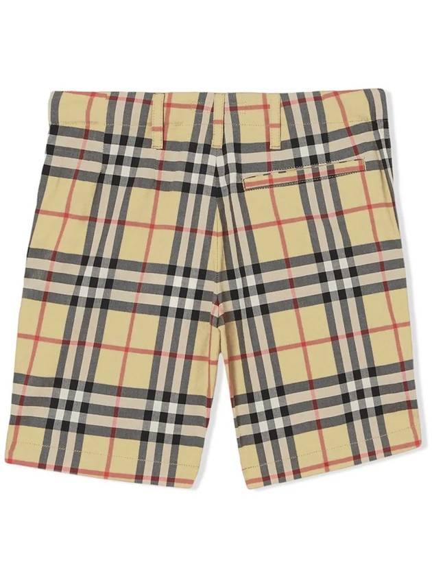 Kids Vintage Check Cotton Shorts Venage - BURBERRY - BALAAN 4