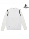 sleeve cold terrier knit pullover 2422LAVEWHITE - BLACK&WHITE - BALAAN 1