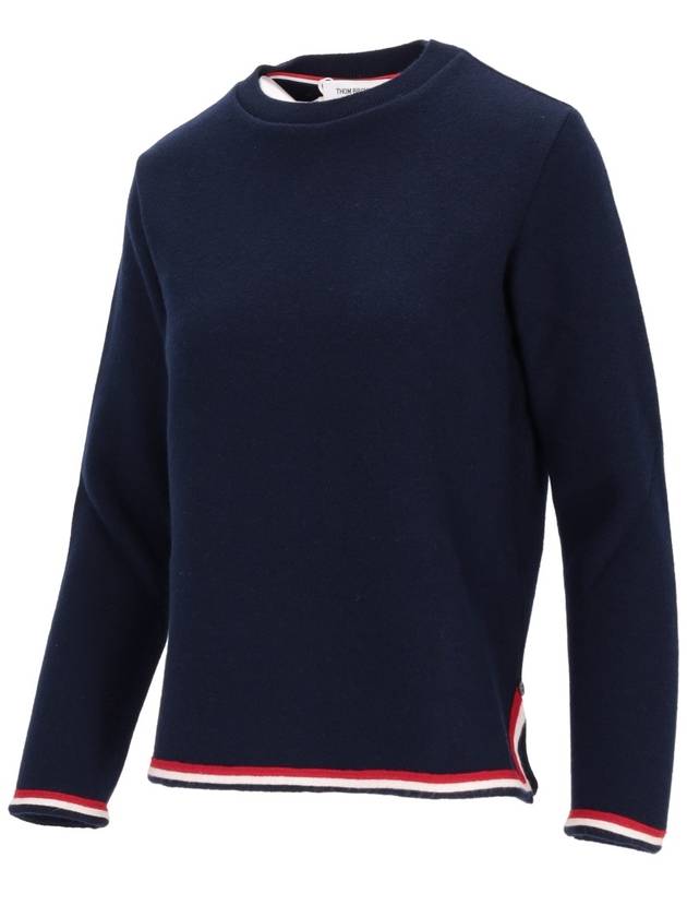 cashmere knit top navy - THOM BROWNE - BALAAN 3