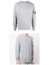 Men's Light Fleece Lens Wappen Sweatshirt Gray - CP COMPANY - BALAAN.