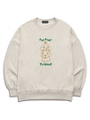 FRIEND DOGS Overfit Sweatshirt VLS0027 Oatmeal - VANN WORKS - BALAAN 2