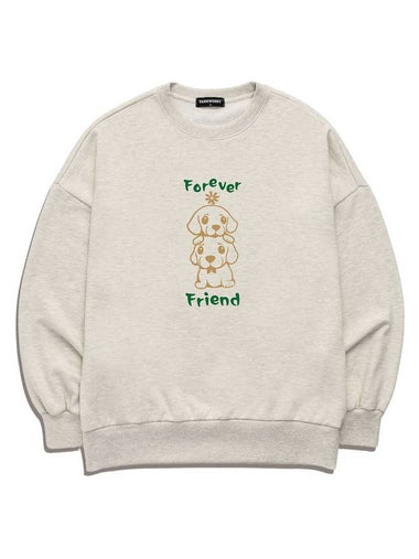 FRIEND DOGS Overfit Sweatshirt VLS0027 Oatmeal - VANN WORKS - BALAAN 1