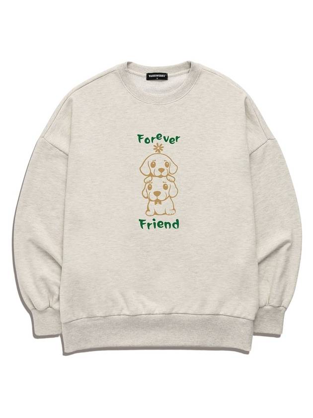 Friend Dogs Overfit Sweatshirt Oatmeal - VANN WORKS - BALAAN 2