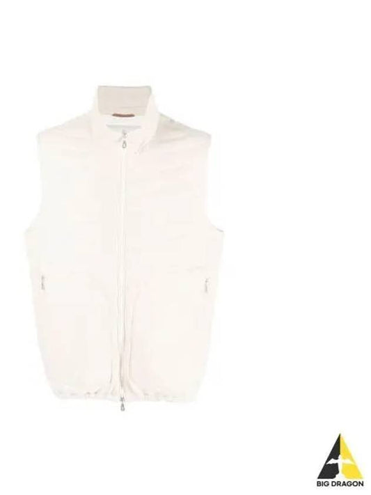 Brunello Cucinelli Vest Down Padded Ivory M221P116 - BRUNELLO CUCINELLI - BALAAN 1