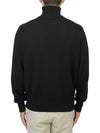 Men's Heart Logo Wool Turtleneck Black - AMI - BALAAN 4