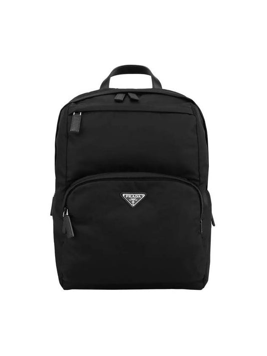 Triangle Logo Re-Nylon Backpack Black - PRADA - BALAAN 1