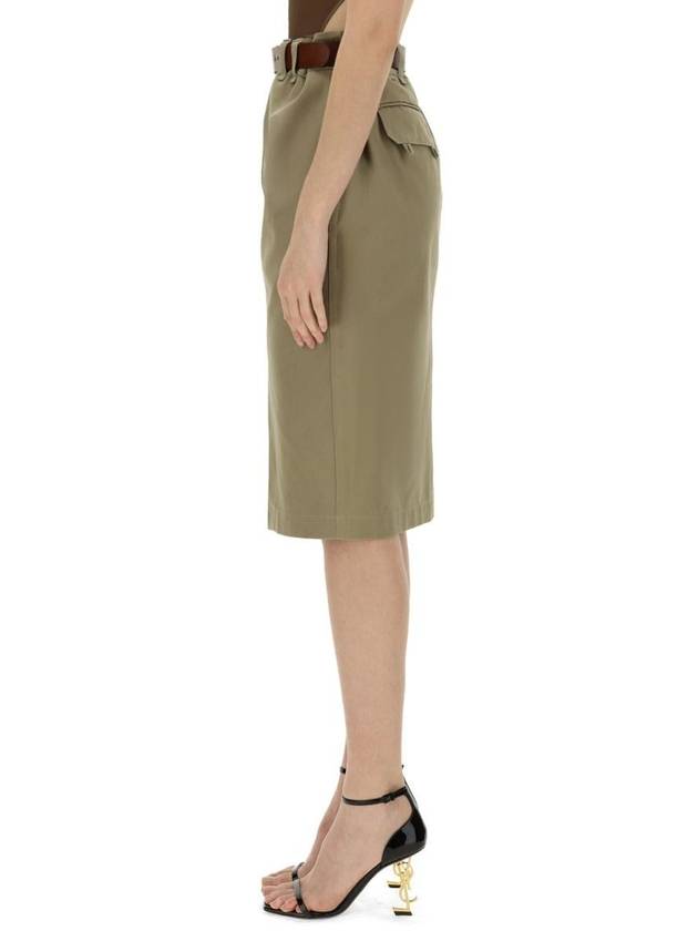 H71 785389y9i24 9039 Women's Skirt Skirt Long Skirt Midi Skirt Short Skirt Mini Skirt Pants WOMAN BEIGE SKIRTS - SAINT LAURENT - BALAAN 4