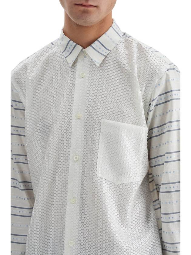 maxi jacquard shirt with - COMME DES GARCONS - BALAAN 4