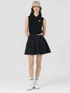 Nylon volume gathered skirt BLACK - MONBIRDIE GOLF - BALAAN 3