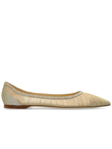 Jimmy Choo Ballet Flats ‘Love’, Women's, Gold - JIMMY CHOO - BALAAN 1