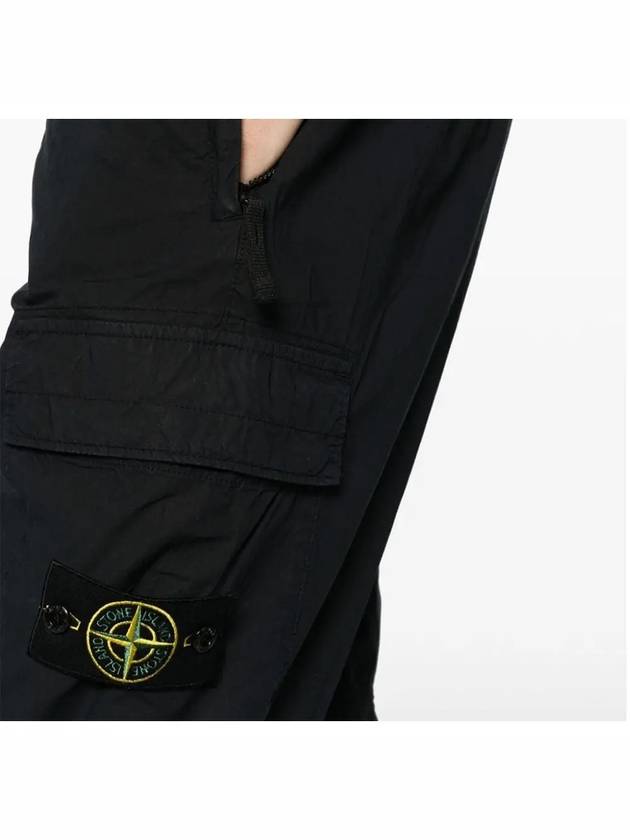 Stretch Cotton Tela Paracadute Cargo Straight Pants Navy Blue - STONE ISLAND - BALAAN 5