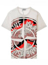 Men's Camo Big Logo Print Short Sleeve T-Shirt Ivory - STONE ISLAND - BALAAN 2