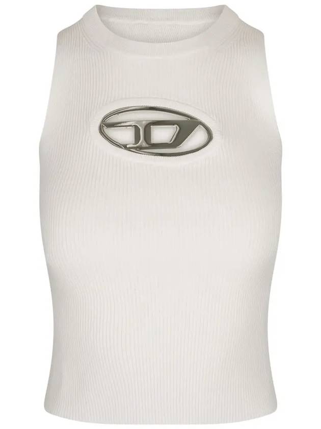 M Onerva Logo Plaque Cut Out Sleeveless White - DIESEL - BALAAN 3