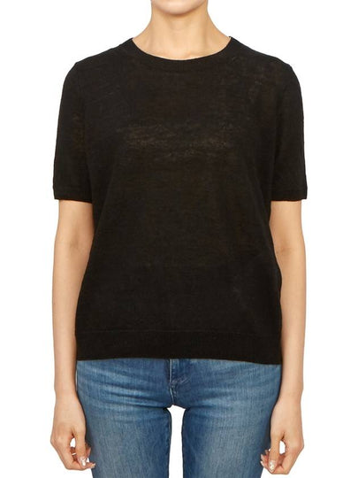 Pancone Short Sleeve Knit Top Black - MAX MARA - BALAAN 2