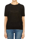 Pancone Short Sleeve Knit Top Black - MAX MARA - BALAAN 1